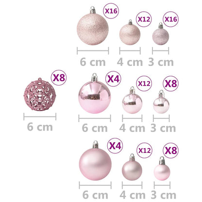 Julgranskulor 100 st rosa