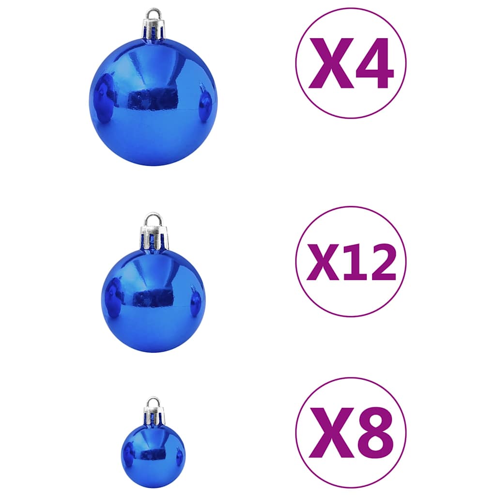 Julgranskulor 100 st blå