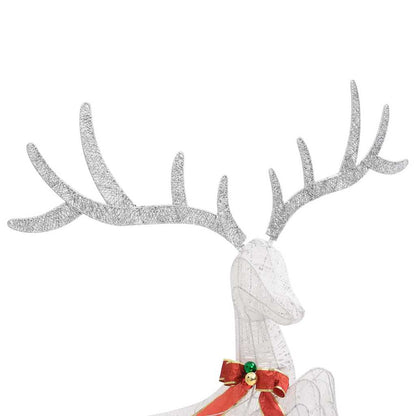 Juldekoration flygande ren 120 LED vit kallvit