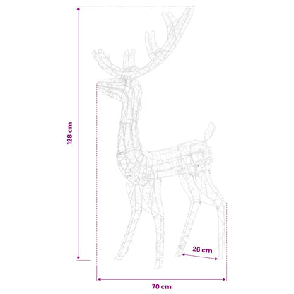 Juldekoration ren akryl 140 LED 128 cm varmvit