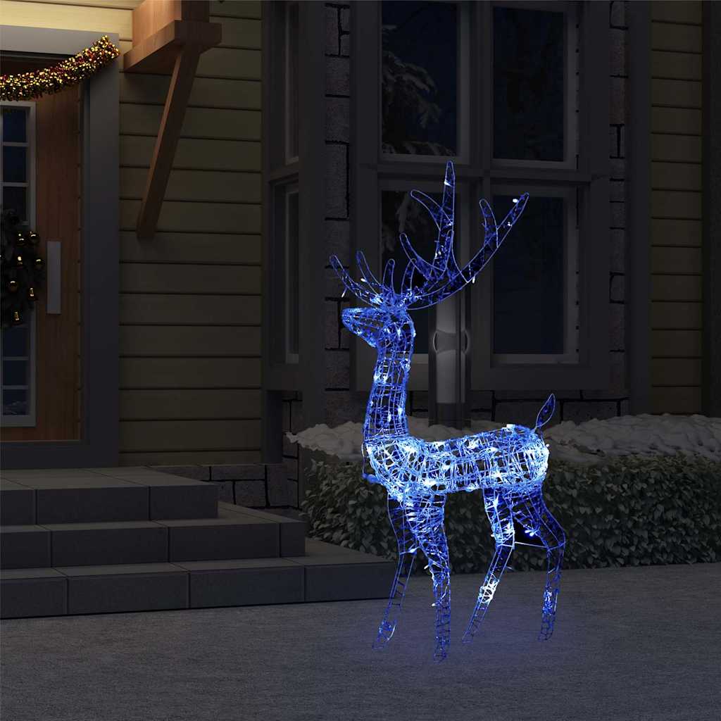 Juldekoration ren akryl 140 LED 128 cm blå