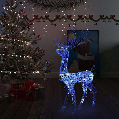 Juldekoration ren akryl 140 LED 128 cm blå