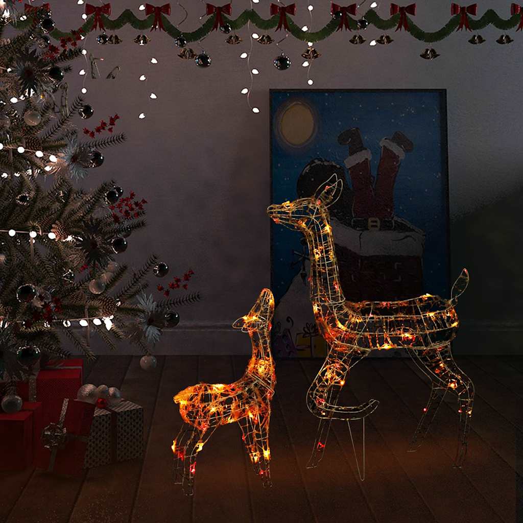 Juldekoration renfamilj akryl 160 LED flerfärgad