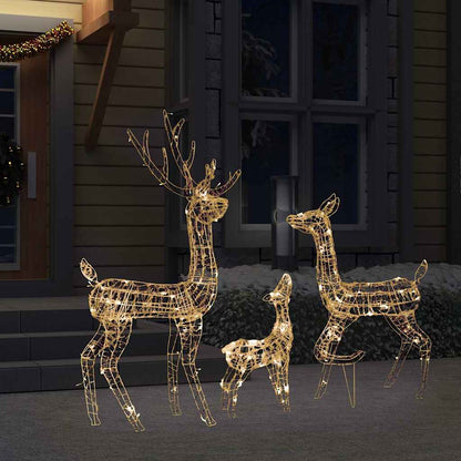 Juldekoration renfamilj akryl 300 LED varmvit