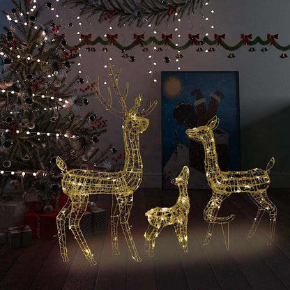 Juldekoration renfamilj akryl 300 LED varmvit