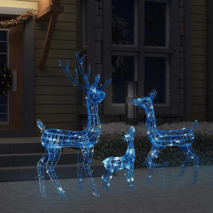 Juldekoration renfamilj akryl 300 LED blå