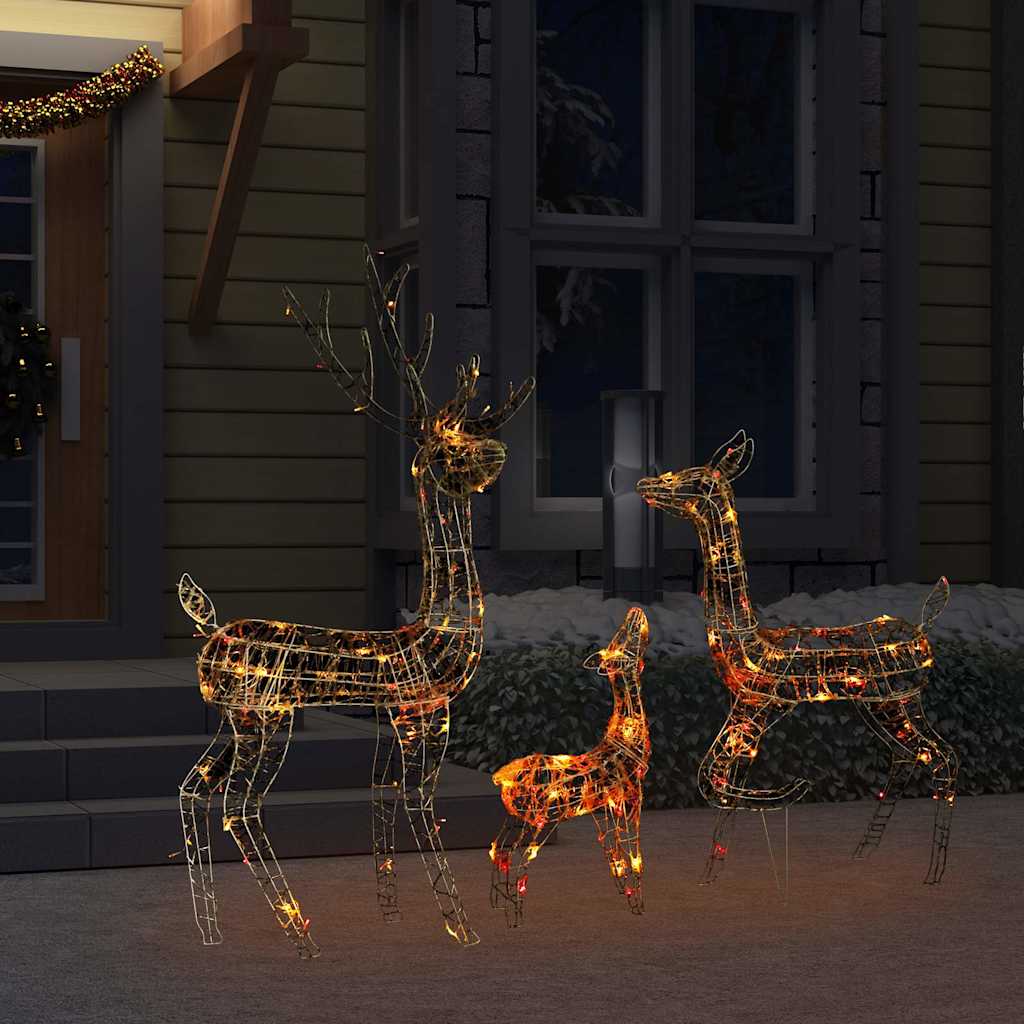 Juldekoration renfamilj akryl 300 LED flerfärgad