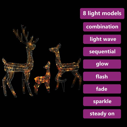 Juldekoration renfamilj akryl 300 LED flerfärgad