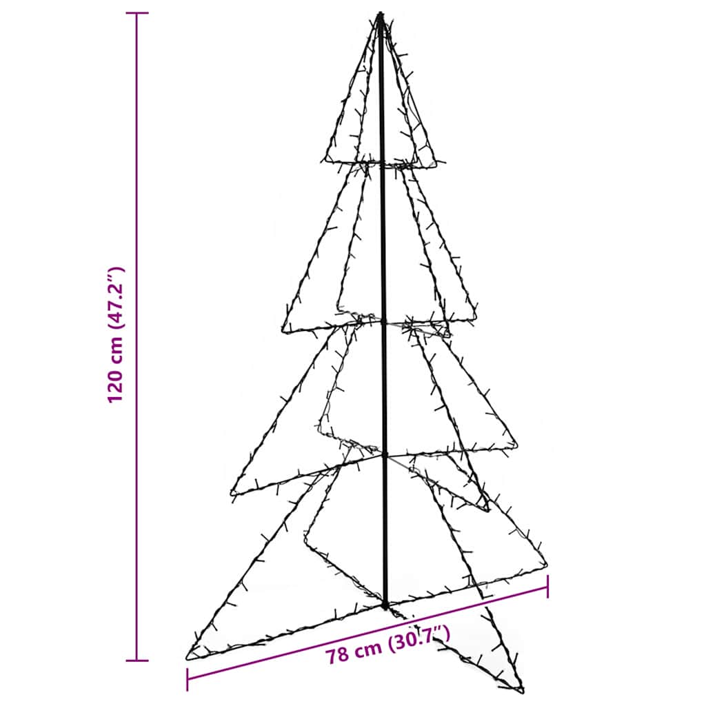 Ljuskon för julgran 160 LED inne/ute 78x120 cm