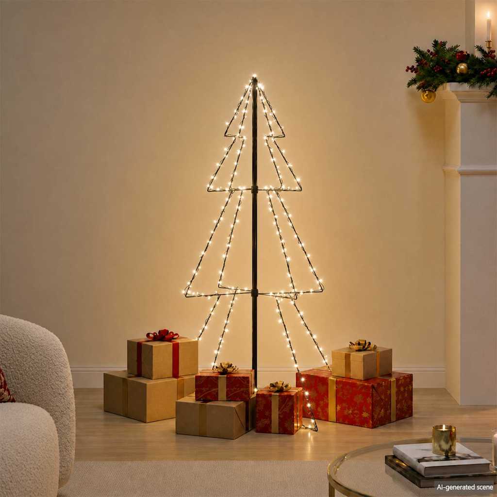 Ljuskon för julgran 160 LED inne/ute 78x120 cm