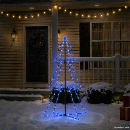Ljuskon för julgran 160 LED inne/ute 78x120 cm