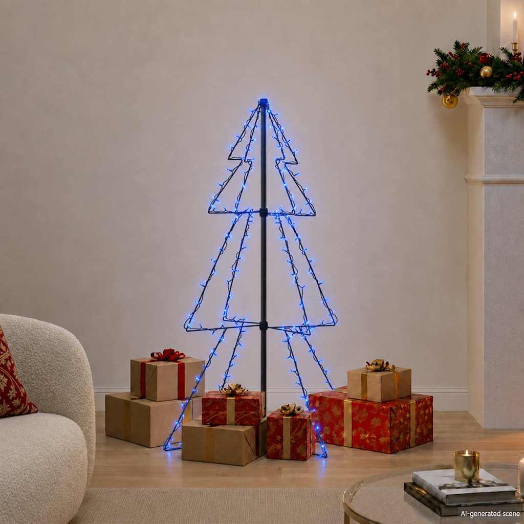 Ljuskon för julgran 160 LED inne/ute 78x120 cm