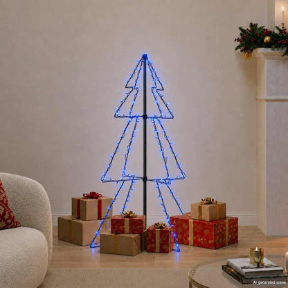 Ljuskon för julgran 160 LED inne/ute 78x120 cm