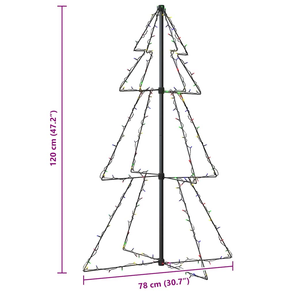 Ljuskon för julgran 160 LED inne/ute 78x120 cm