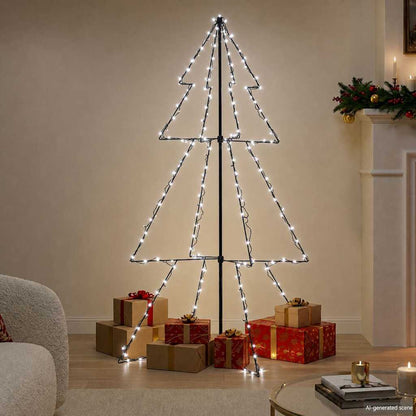 Ljuskon för julgran 200 LEDs inne/ute 98x150 cm