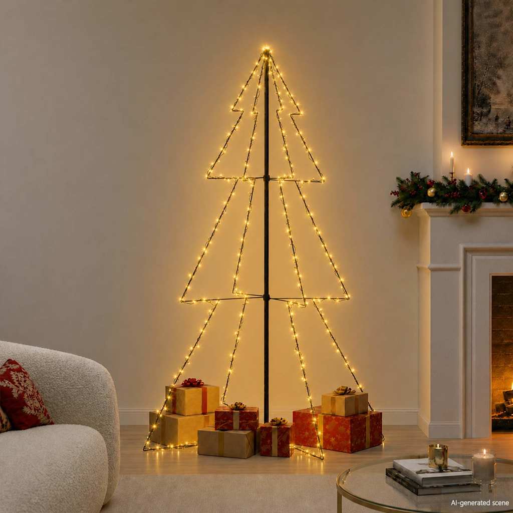 Ljuskon för julgran 240 LED inne/ute 118x180 cm