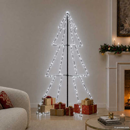 Ljuskon för julgran 240 LED inne/ute 118x180 cm