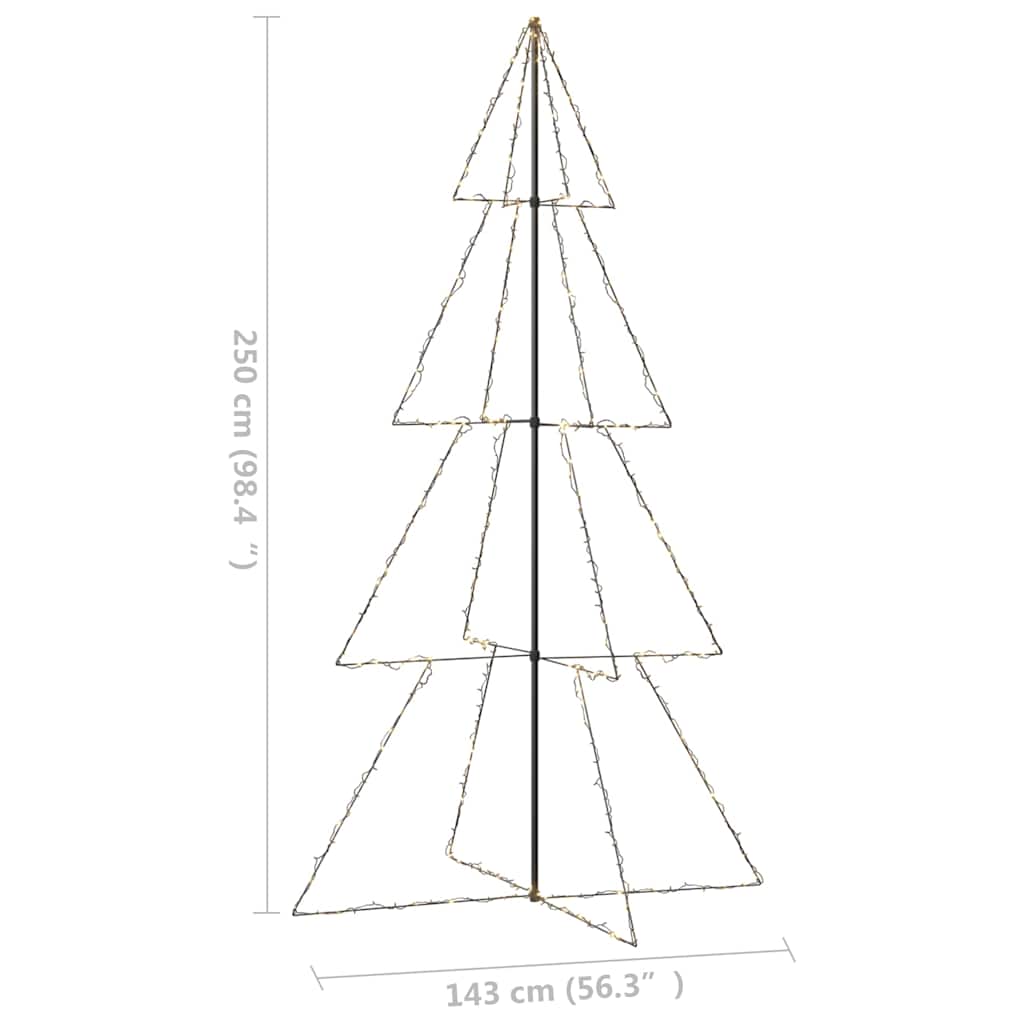 Ljuskon för julgran 360 LED inne/ute 143x250 cm