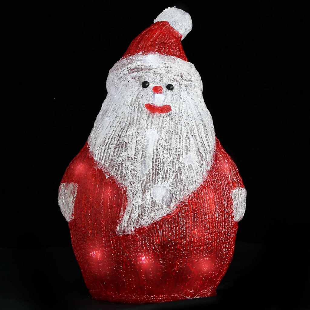 Jultomte med LED-belysning akryl inne/ute 28 cm