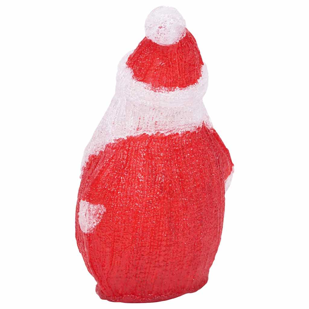 Jultomte med LED-belysning akryl inne/ute 28 cm