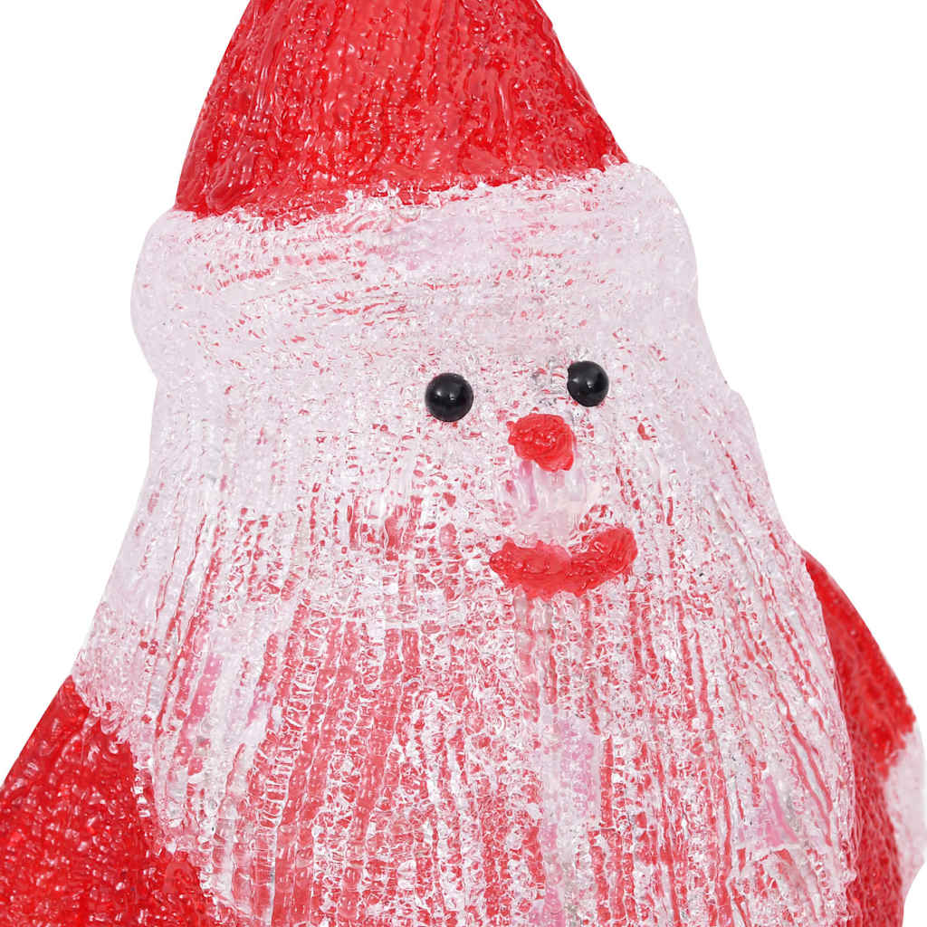 Jultomte med LED-belysning akryl inne/ute 28 cm