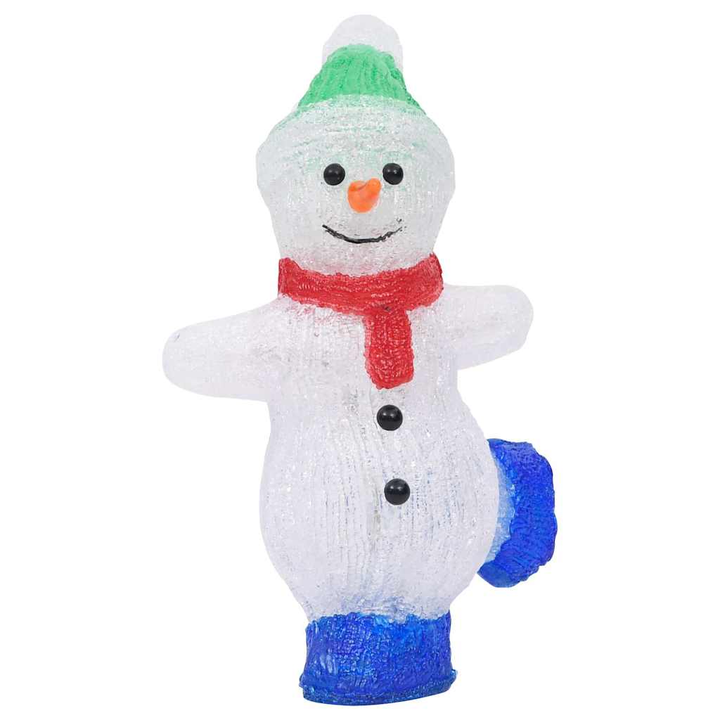 Juldekoration snögubbe med LED-belysning akryl inne/ute