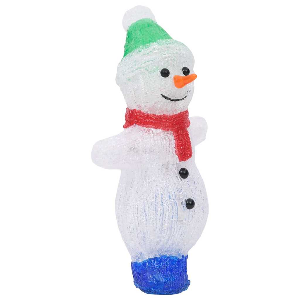 Juldekoration snögubbe med LED-belysning akryl inne/ute