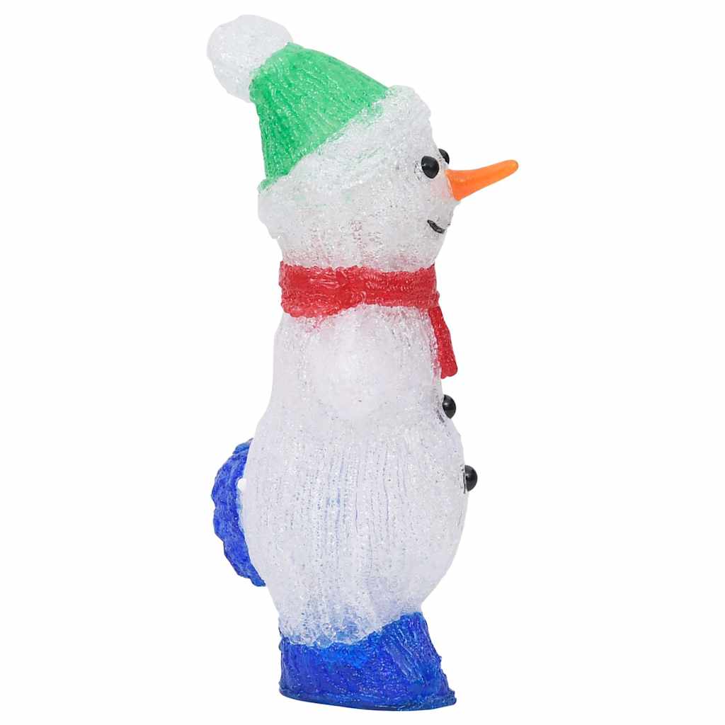 Juldekoration snögubbe med LED-belysning akryl inne/ute