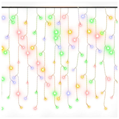 Ljusslinga draperi istappar 10 m 400 lysdioder flerfärgad