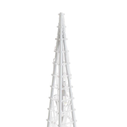 Ljuskoner set akryl kall vit 30/45/60 cm