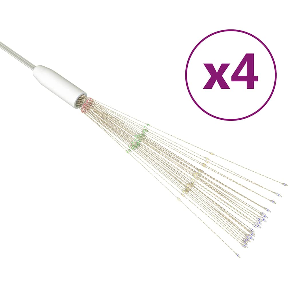 Utomhusbelysning fyrverkerier 4 st flerfärgad 20cm 560 LED