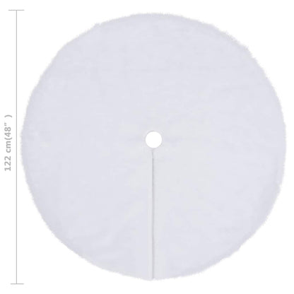 Julgranskjol vit 122 cm fuskpäls