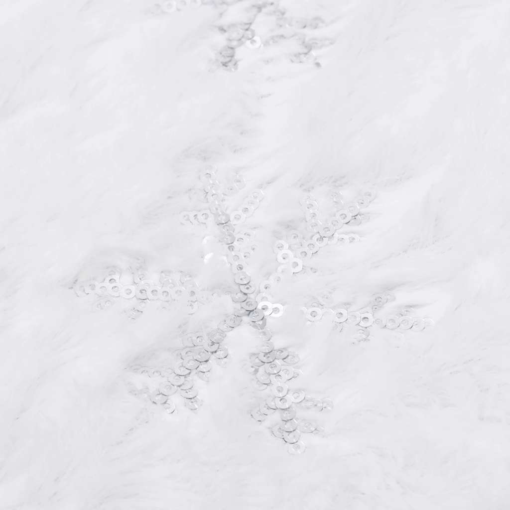 Lyxig julgranskjol vit 90 cm fuskpäls
