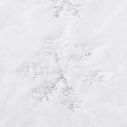 Lyxig julgranskjol vit 90 cm fuskpäls
