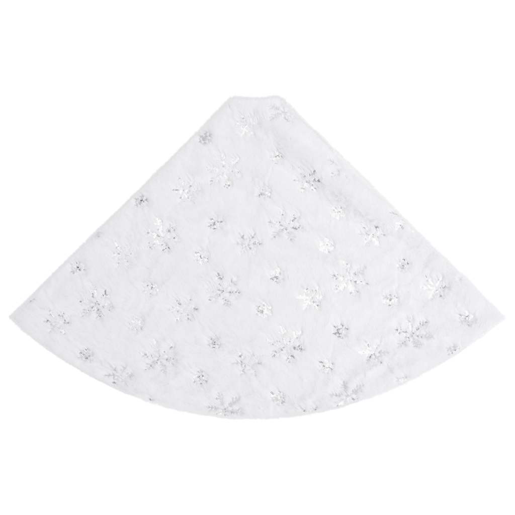 Lyxig julgranskjol vit 122 cm fuskpäls