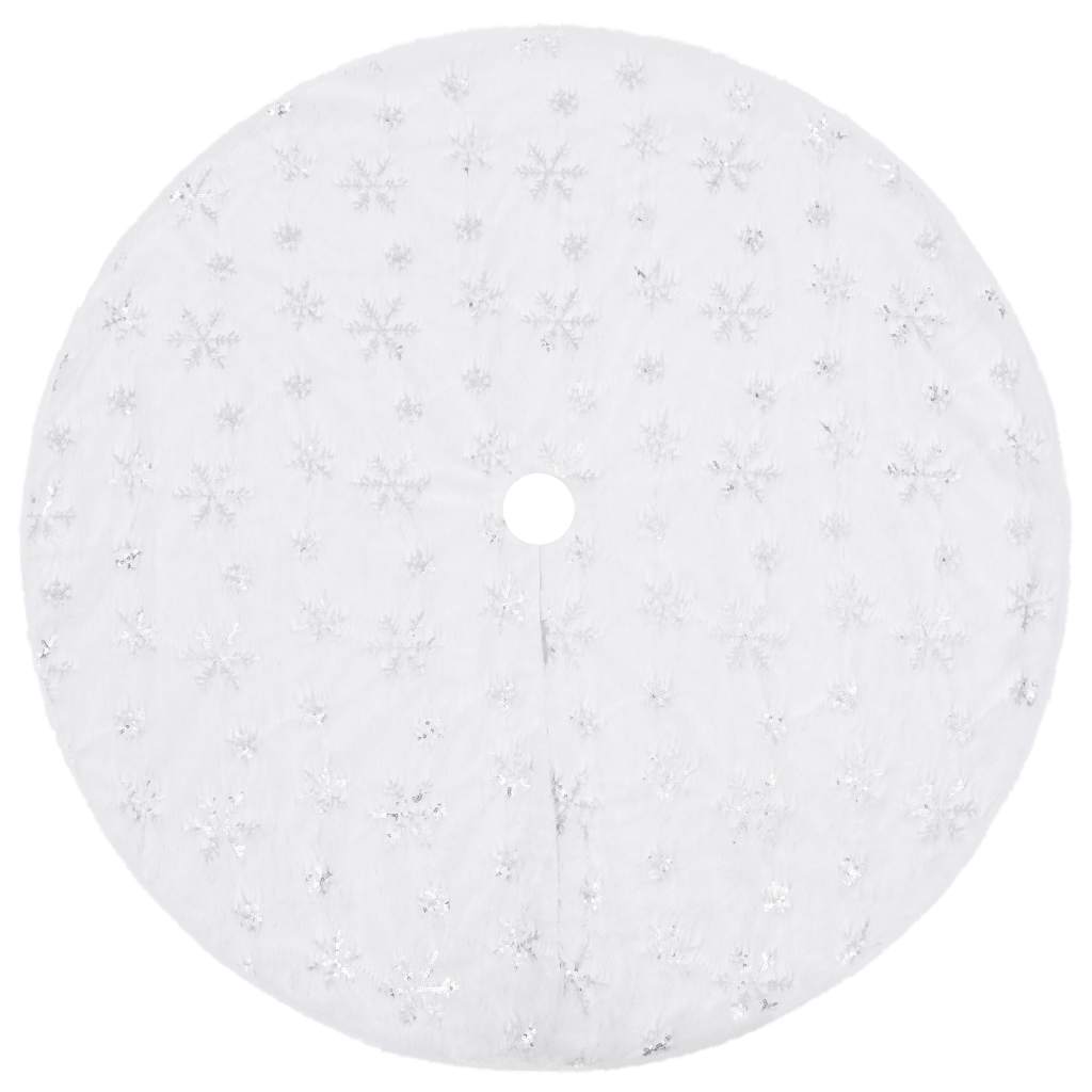Lyxig julgranskjol vit 150 cm fuskpäls