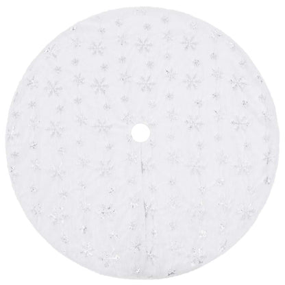 Lyxig julgranskjol vit 150 cm fuskpäls