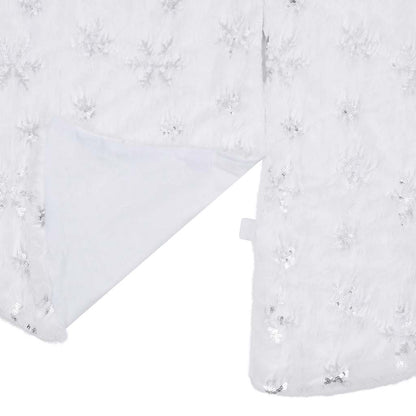 Lyxig julgranskjol vit 150 cm fuskpäls