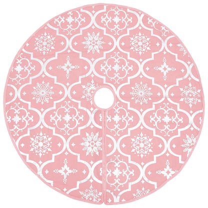 Julgranskrage lyxig med rosa strumpa Ø122 cm tyg
