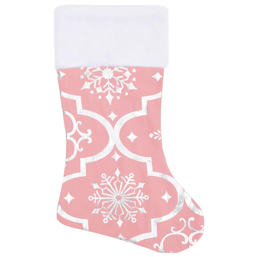 Julgranskrage lyxig med rosa strumpa Ø122 cm tyg