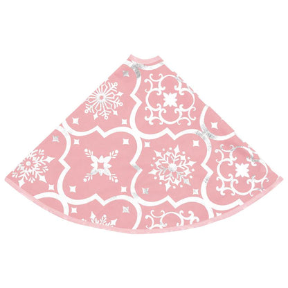 Julgranskrage lyxig med rosa strumpa Ø122 cm tyg