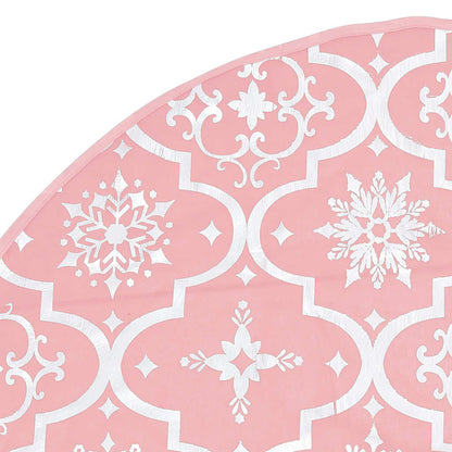 Julgranskrage lyxig med rosa strumpa Ø150 cm tyg
