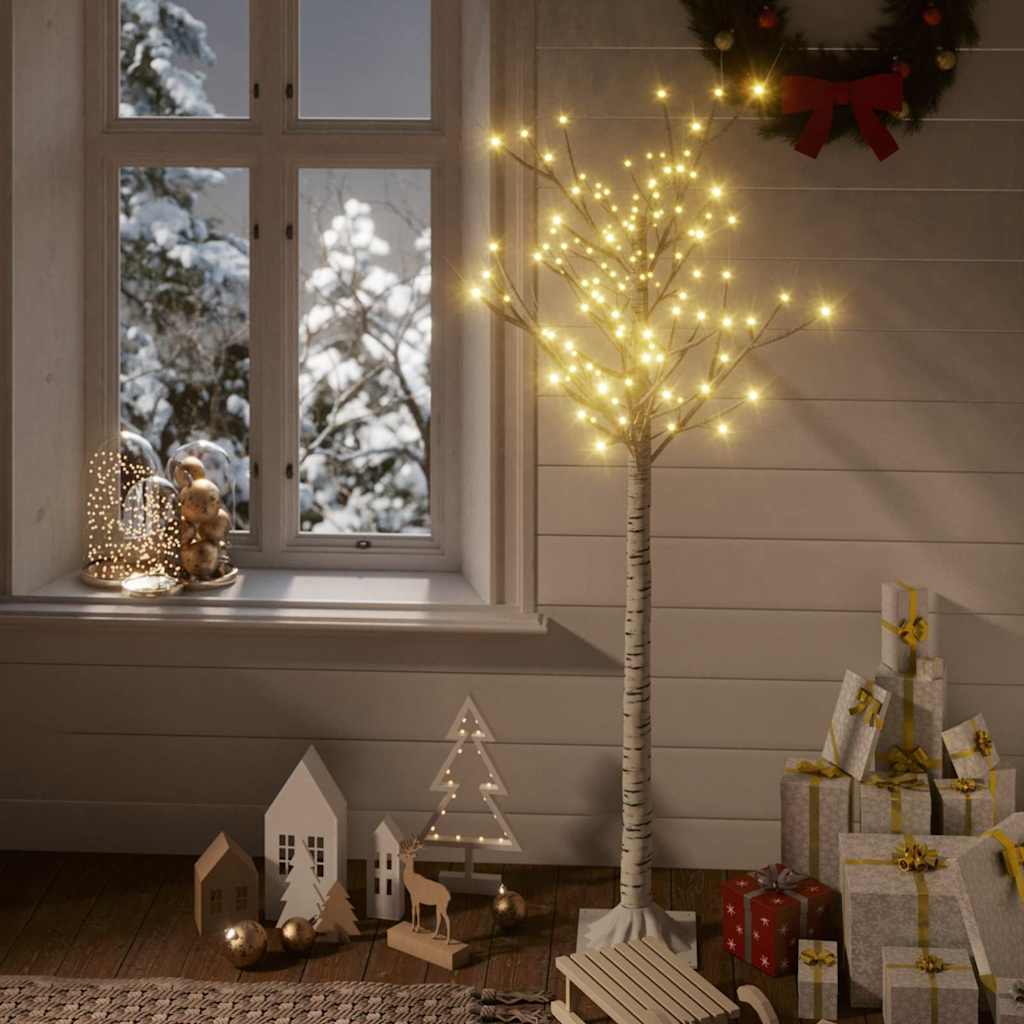 Plastgran 156 LED 1,5 m pil varmvitt ljus inomhus/utomhus
