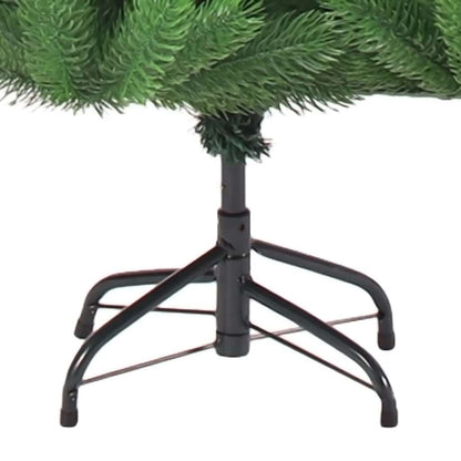 Konstgjord nordmannsgran med LED och julgranskulor grön 210 cm