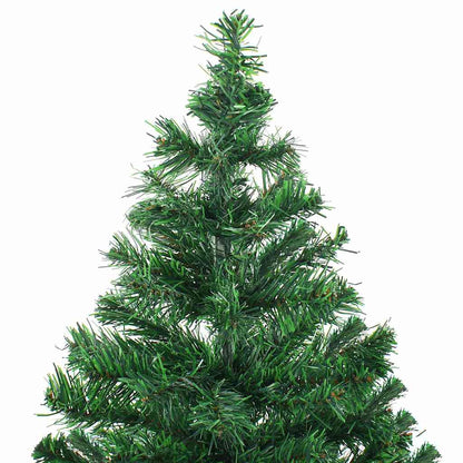 Belyst plastgran med kulor 120 cm 230 grenar
