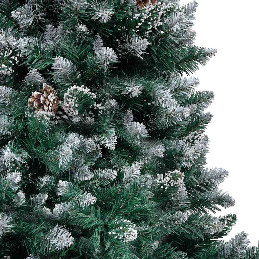 Konstgjord julgran med LED och bollset och kottar 150 cm