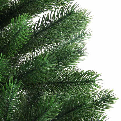 Belyst plastgran med kulor 65 cm grön