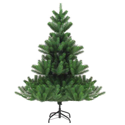 Konstgjord nordmannsgran med LED och julgranskulor grön 180 cm
