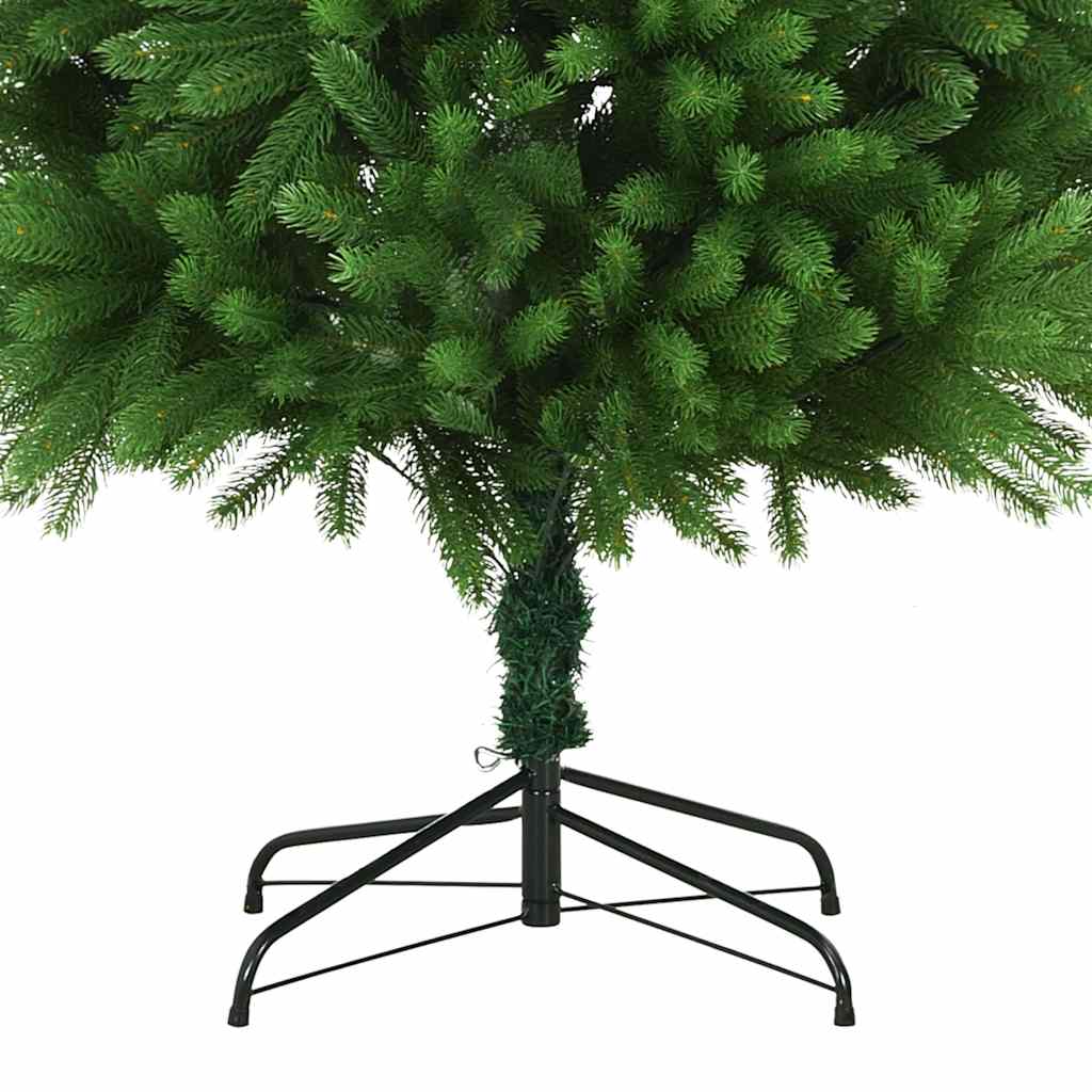 Belyst plastgran med kulor 240 cm grön