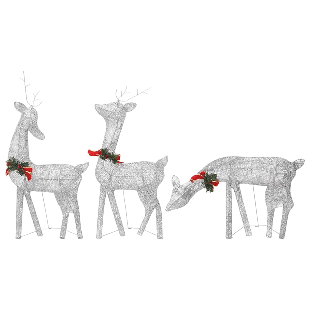 Julrenar familj 270x7x90 cm silver kallvit